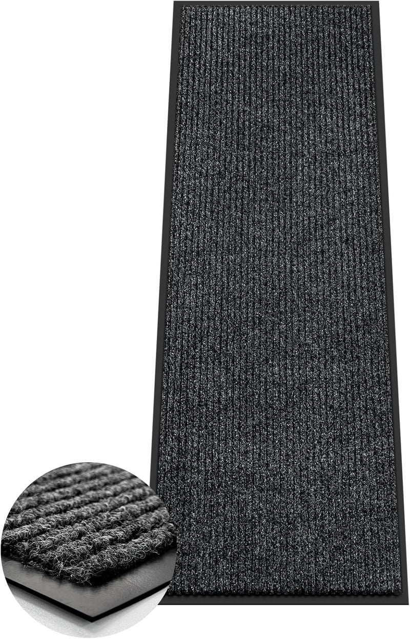 Azadx 2'x6' Indoor Outdoor Door Mat Heavy Duty Front Door Mat Ultra Absorbent Muddy Dirt Resist Welcome Door Mats Non-Slip Backing Entrance Mat for Home Commercial Outdoor Entrance Floor Mat - Image 1